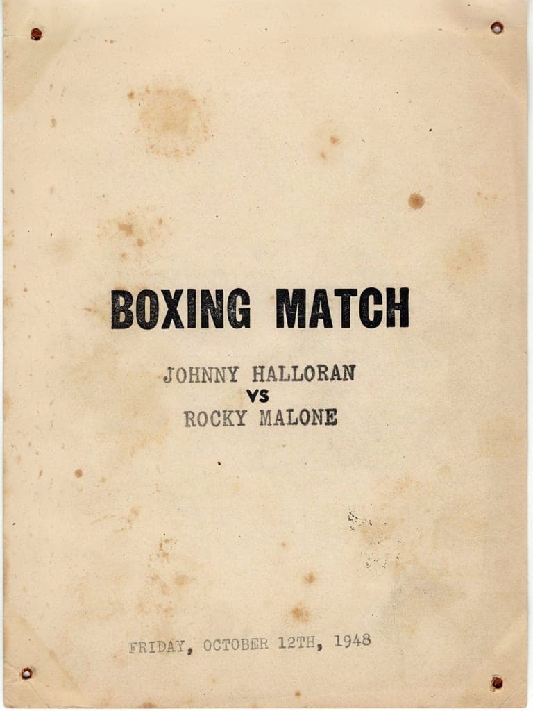 An aged printed poster with foxing and worn edges